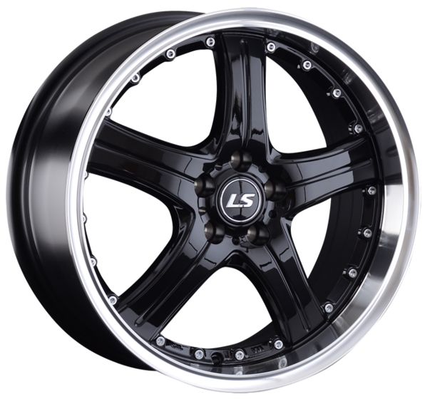 LS WHEELS LS 322 7.5×17 5×100 ET35 DIA73.1 BKL литой LS WHEELS LS 322 7.5×17 5×100 ET35 DIA73.1 BKL литой