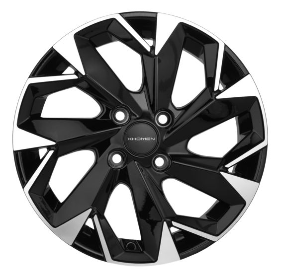 KHOMEN WHEELS KHW1508 6×15 4×100 ET46 DIA54.1 BLACK литой